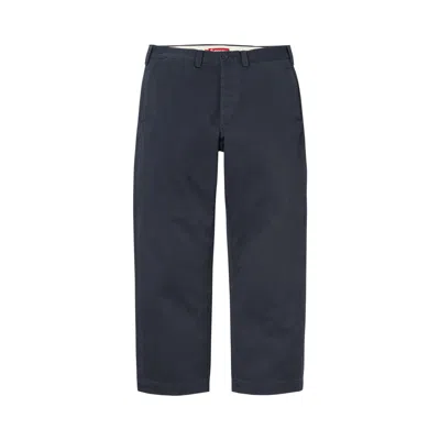 Pre-owned Supreme Chino Pant 'navy' | Blue | Men's Size 32