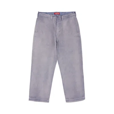 Pre-owned Supreme Chino Pant 'washed Navy' | Blue | Men's Size 34