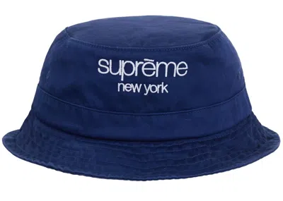 Pre-owned Supreme Chino Twill Crusher Hat In Navy Blue