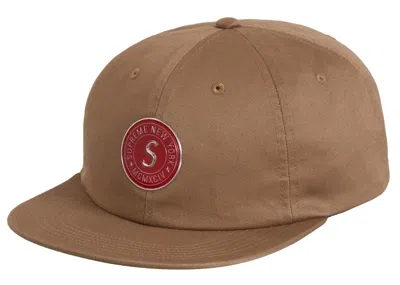 Pre-owned Supreme Chino Twill Gel S Logo 6panel In Tan In Brown