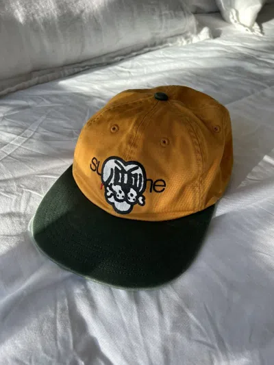 Pre-owned Supreme Chito 6-panel Hand-painted Hat Fw18 In Orange