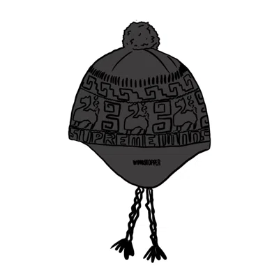 Pre-owned Supreme Chullo Windstopper Earflap Beanie In Black