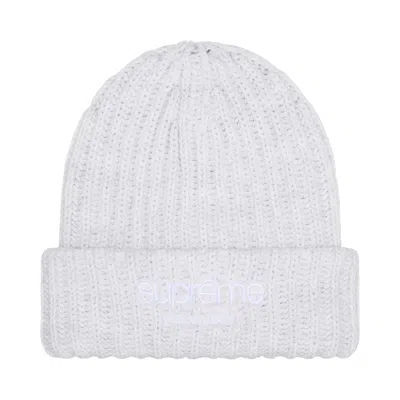 Pre-owned Supreme Chunky Rib Classic Logo Beanie 'ash Grey' | Men's Size Onesize In Gray