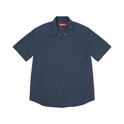 Pre-owned Supreme Cigarette Short-sleeve Shirt 'navy' | Blue | Men's Size M