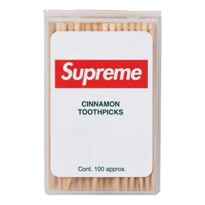 Supreme Cinnamon Toothpick (box Of 100) 'white Red'