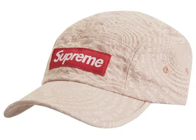 Pre-owned Supreme Circles Jacquard Denim Camp Cap In Brown