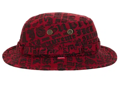 Pre-owned Supreme Cities Jacquard Boonie Hat In Red