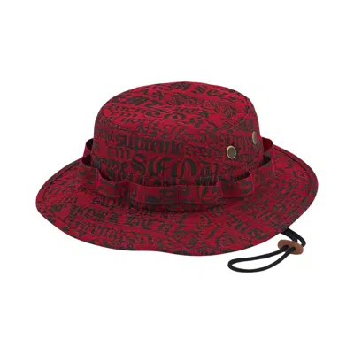 Pre-owned Supreme Cities Jacquard Boonie 'red' | Men's Size M/l