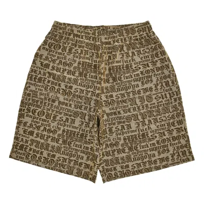 Pre-owned Supreme Cities Jacquard Short 'tan' | Men's Size M In Brown