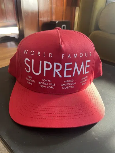 Pre-owned Supreme City Hat In Red