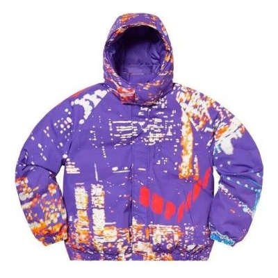 Supreme City Lights Puffy Jacket 'multi-color' In Purple