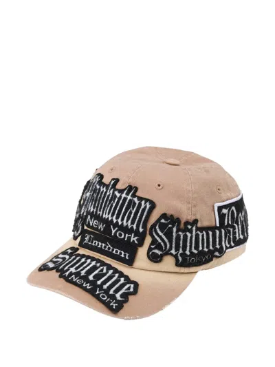 Supreme City Patches Six-panel Cap Hat In Neutral