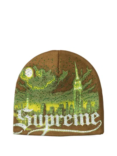 Supreme Cityscape Beanie Hat In Transparent