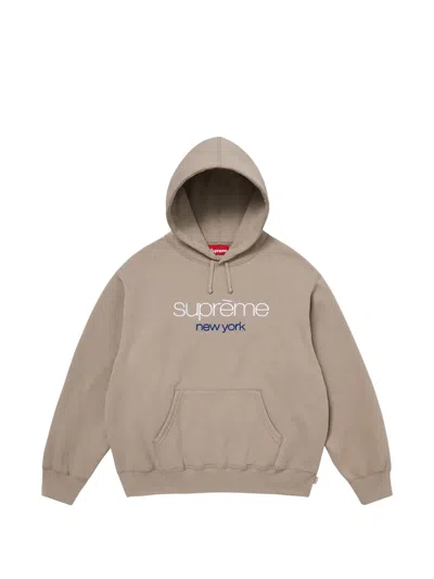 Supreme Classic Hoodie In Brown