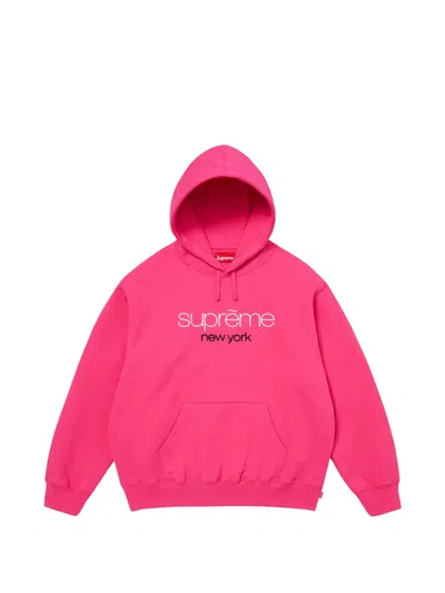 Supreme Classic Hoodie In Pink