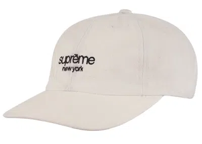 Pre-owned Supreme Classic Logo 6panel (ss23) In Cream