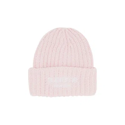 Pre-owned Supreme Classic Logo Chunky Ribbed Beanie 'light Pink'
