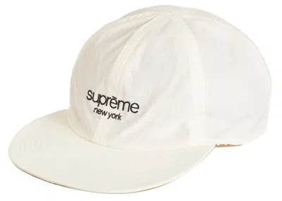 Pre-owned Supreme Classic Logo Reversible 6 Panel In White