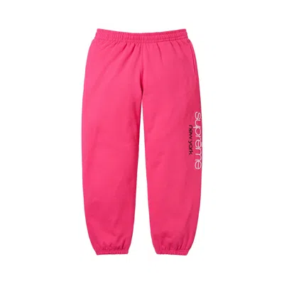 Pre-owned Supreme Classic Logo Sweatpant 'bright Fuchsia' | Pink | Men's Size S