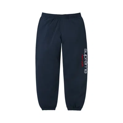 Pre-owned Supreme Classic Logo Sweatpant 'navy' | Blue | Men's Size M