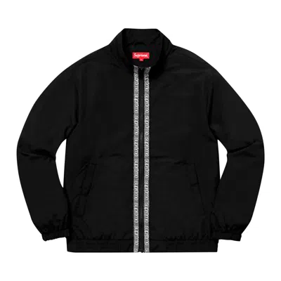 Pre-owned Supreme Classic Logo Taping Track Jacket 'black'