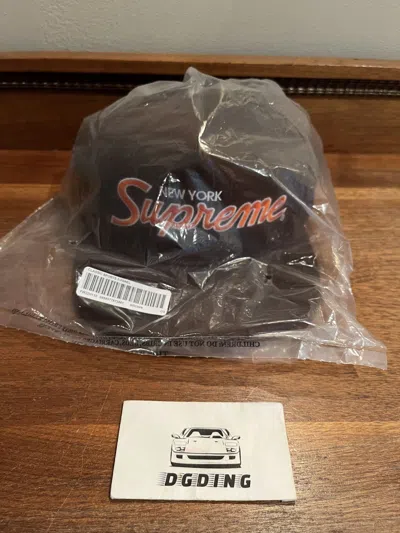 Pre-owned Supreme Classic Sports Script Hat Brown Fw/20