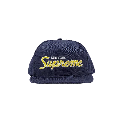 Pre-owned Supreme Classic Team 5-panel 'navy' In Blue