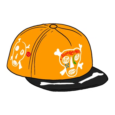 Pre-owned Supreme Clayton Patterson Skulls 5panel In Orange