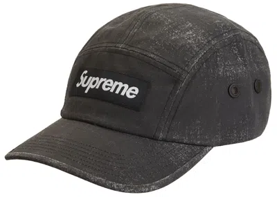 Pre-owned Supreme Coated Cordura Camp Cap In Black
