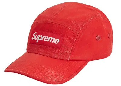 Pre-owned Supreme Coated Cordura Camp Cap In Red