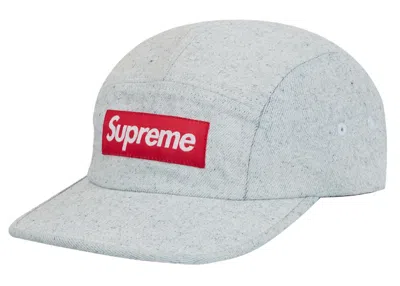 Pre-owned Supreme Coated Denim Camp Cap In White