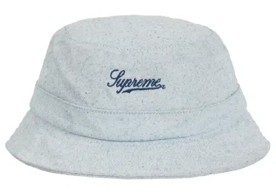 Pre-owned Supreme Coated Denim Crusher Hat In White