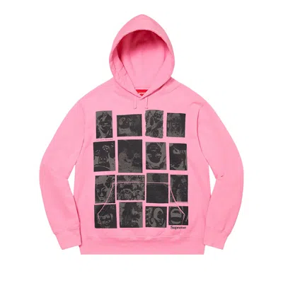 Pre-owned Supreme Collage Grid Hooded Sweatshirt 'pink'