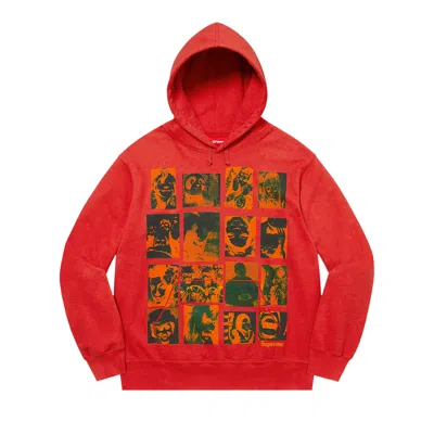 Pre-owned Supreme Collage Grid Hooded Sweatshirt 'red'
