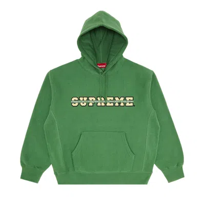 Pre-owned Supreme Collegiate Acronym Hooded Sweatshirt 'dusty Green'
