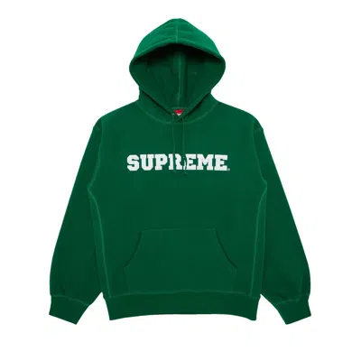 Pre-owned Supreme Collegiate Hooded Sweatshirt 'dark Green'