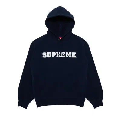 Pre-owned Supreme Collegiate Hooded Sweatshirt 'navy' In Blue