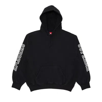 Pre-owned Supreme Collegiate Sleeve Hooded Sweatshirt 'black'