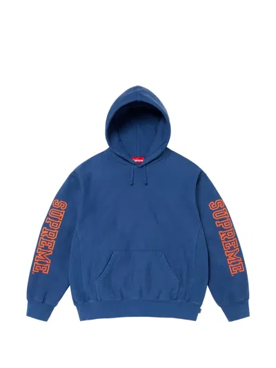 Supreme Collegiate Sleeve Hoodie In Blue