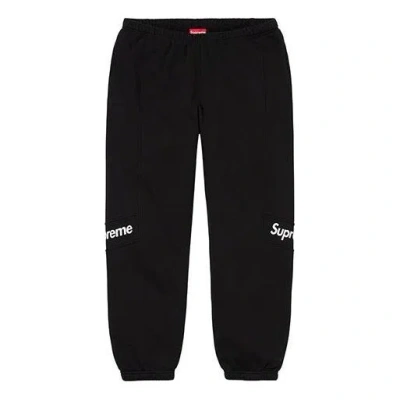 Supreme Kids'  Color Blocked Sweatpants 'black White'