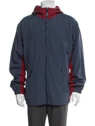 Pre-owned Supreme Colorblock Pattern Windbreaker In Blue