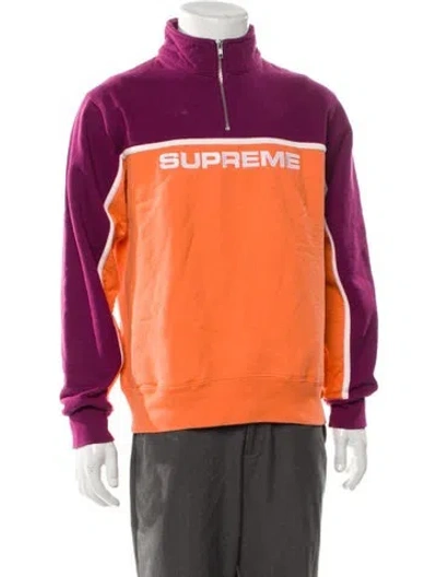 Pre-owned Supreme Colorblock Pattern Windbreaker In Orange