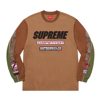 Pre-owned Supreme Competition Long-sleeve Top 'tan' | Men's Size Xl