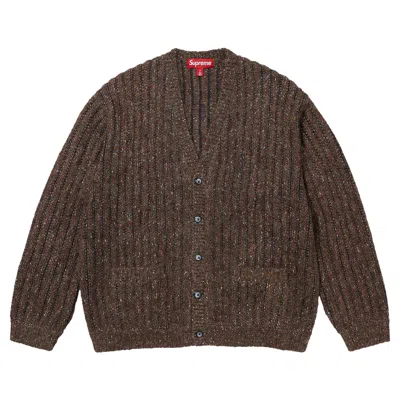Pre-owned Supreme Confetti Cardigan 'brown'