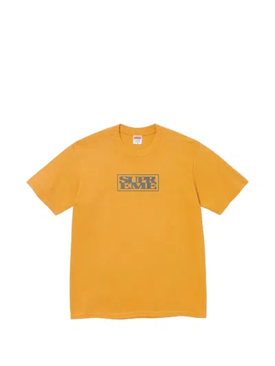 Supreme Connect Logo-print T-shirt In Yellow