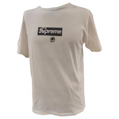 Pre-owned Supreme Contemporary Unisex White Limited Edition T-shirt Size M
