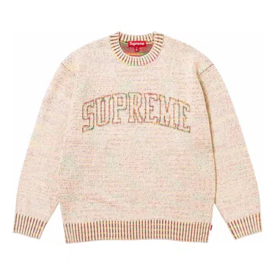Supreme Contrast Arc Sweater 'beige' In Neutral