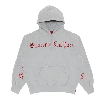 Pre-owned Supreme Contrast Cutout Hooded Sweatshirt 'heather Grey' | Men's Size S