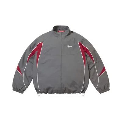 Pre-owned Supreme Contrast Piping Track Jacket 'grey' | Men's Size M In Gray