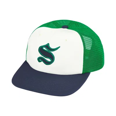 Pre-owned Supreme Contrast S Mesh Back 6-panel 'green' | Men's Size Onesize